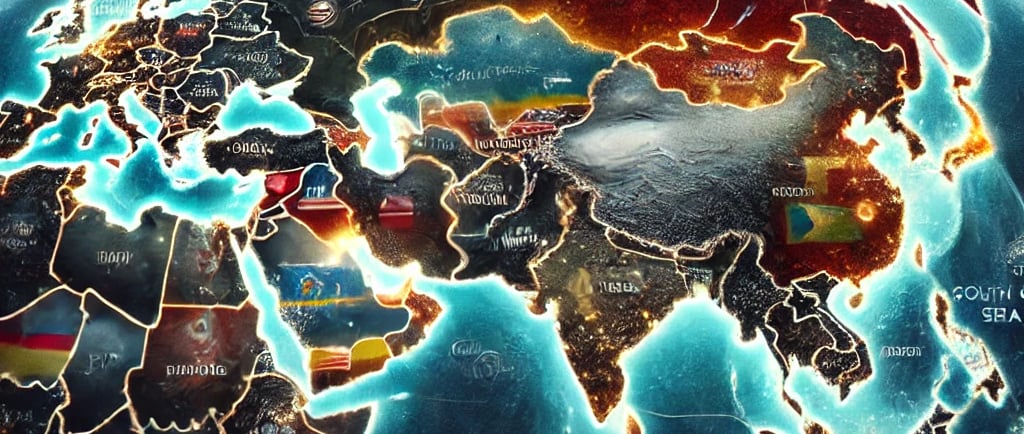 Mapa de paises en conflicto.