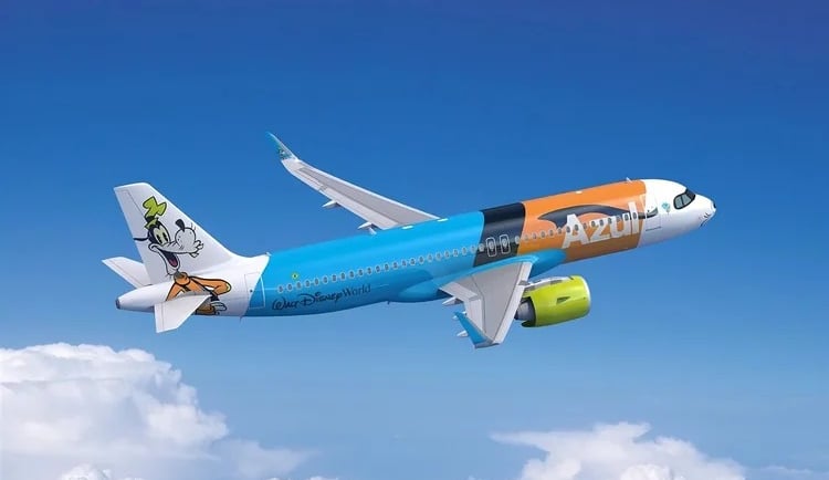 Avião da Azul com tema do Pateta