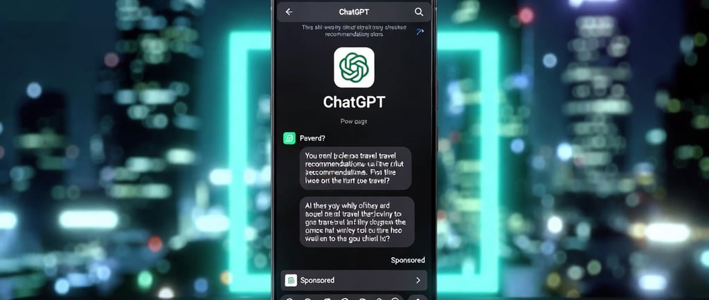 ChatGPT 2026: a nova interface com sugestões patrocinadas.