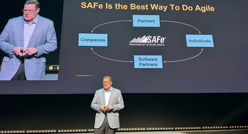 Steve Elliot, CEO of Scaled Agile, Inc. during SAFe Summit Sorrento April 8-9