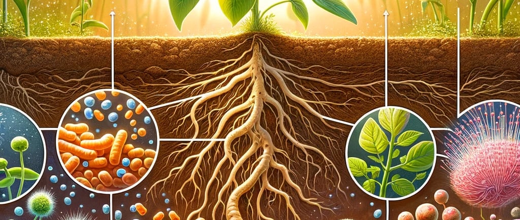 a plant life cycle of life in a soil - filled soil