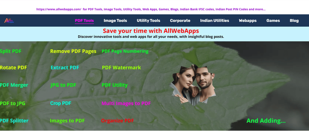 a man and woman on a green leafy background