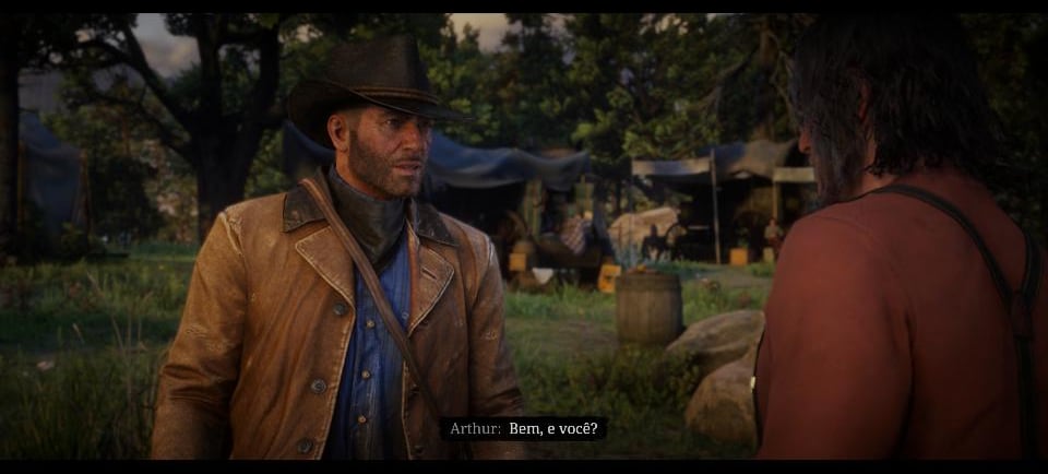 Arthur Morgan cavalgando em Red Dead Redemption 2