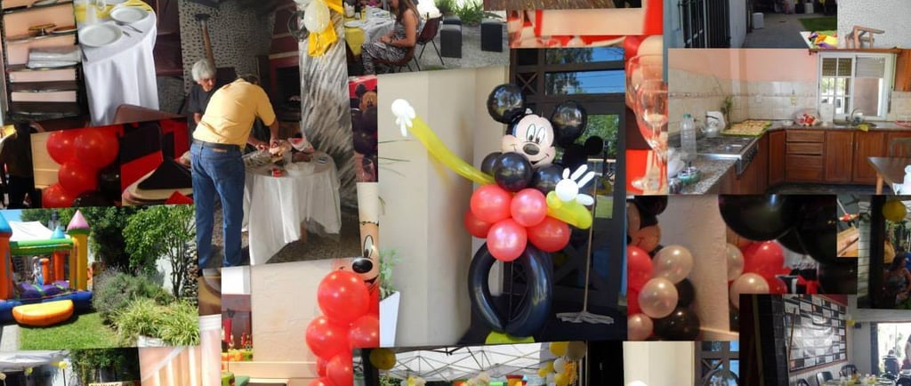 a collage of a bunch of balloons and balloons