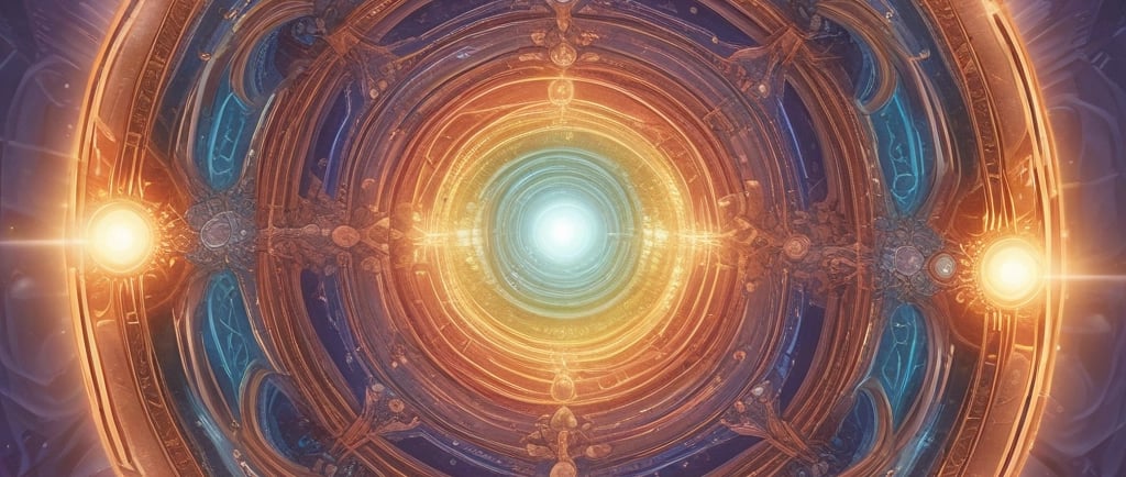 View of lush greenery through an oval opening