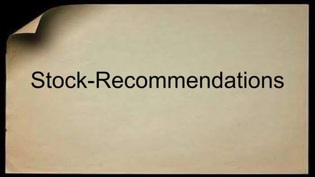 Stock recommendations today by vaishali parekh