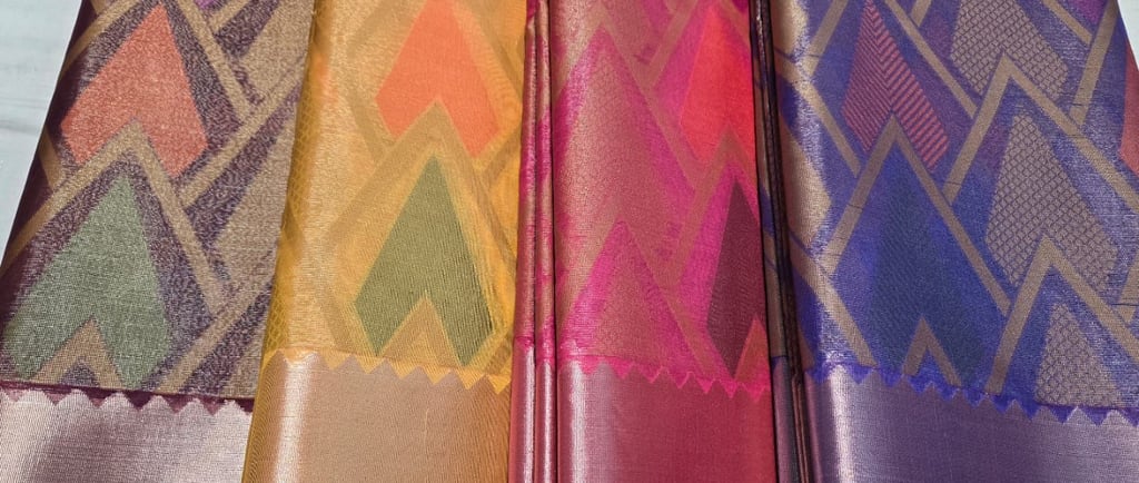 Pure handloom tissue silk sarees