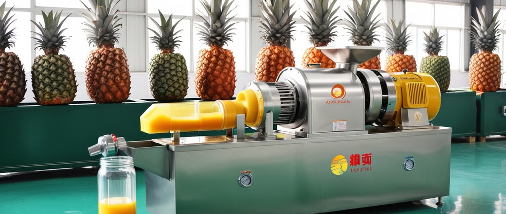 Unite de transformation de l'ananas bio.