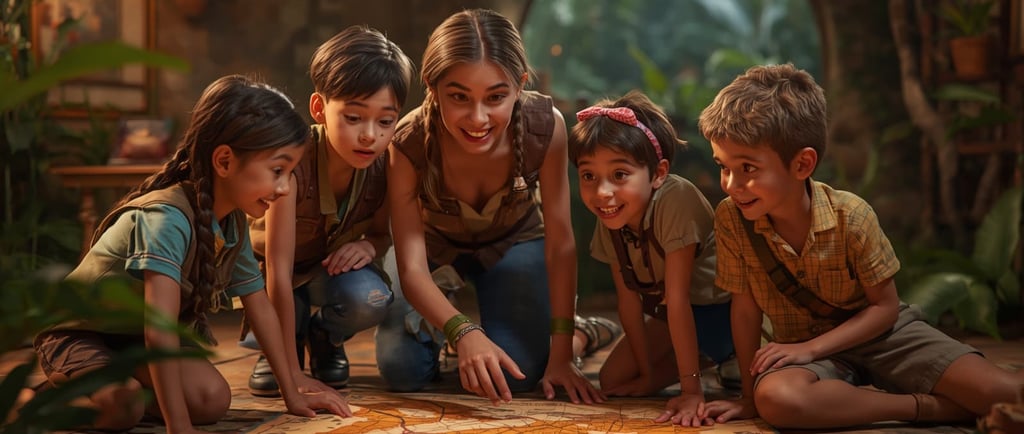 Game Master animator pomaže deci da reše zagonetku u escape room sobi u Nišu.