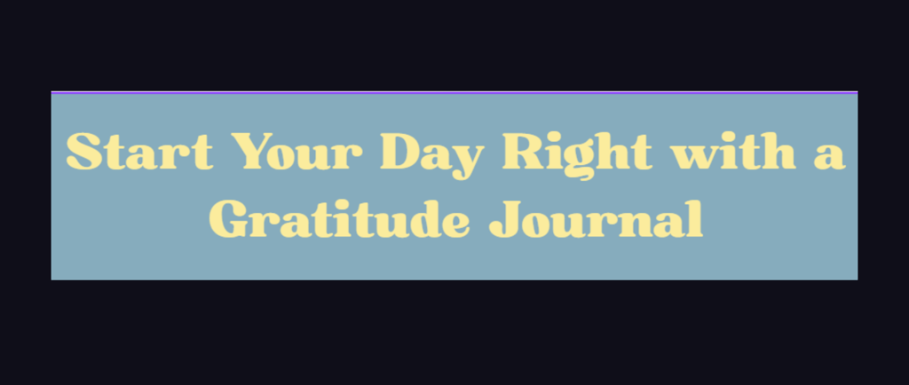 Gratitude Journal
