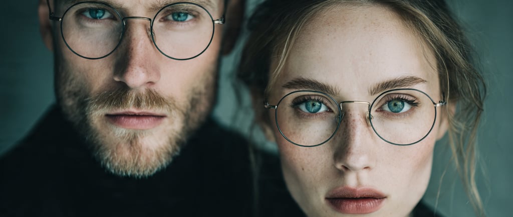 Lentes redondos minimalistas contemporáneos de 2025 con montura ultra delgada en metal