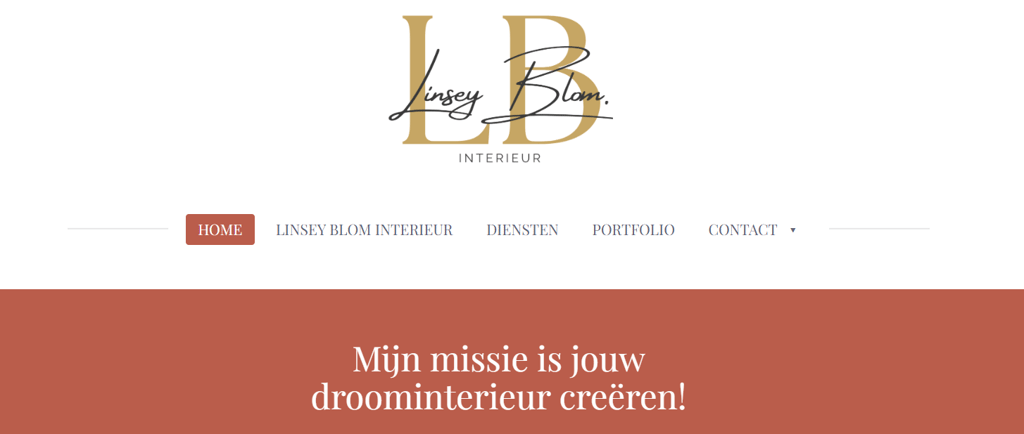 De Home-pagina van Linsey Blom Interieur
