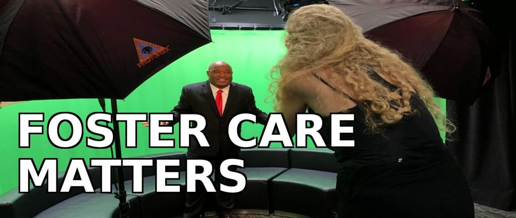 Dominic Carter author and speaker sharing foster care story with message Foster Care Matters