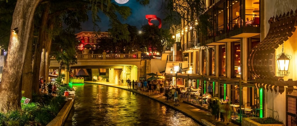 San Antonio's River Walk at night