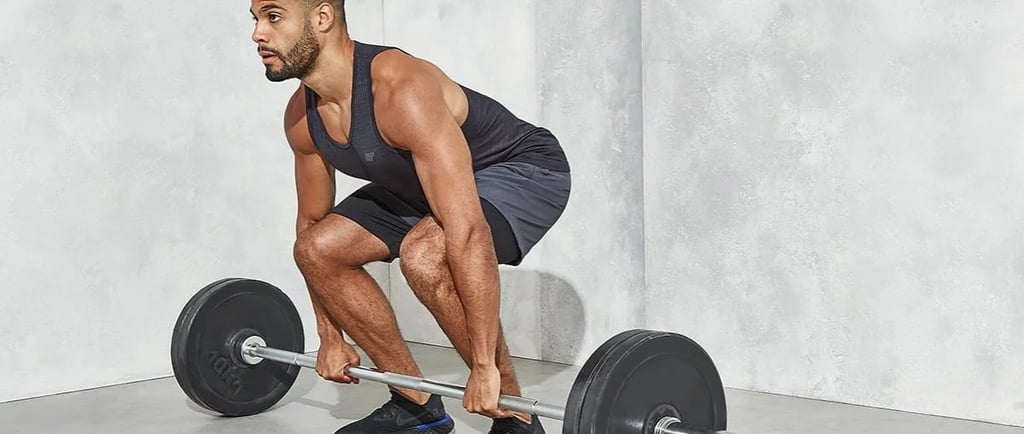 a man doing deadlift workout