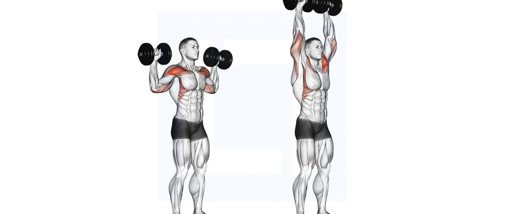 Over head dumbell press workout