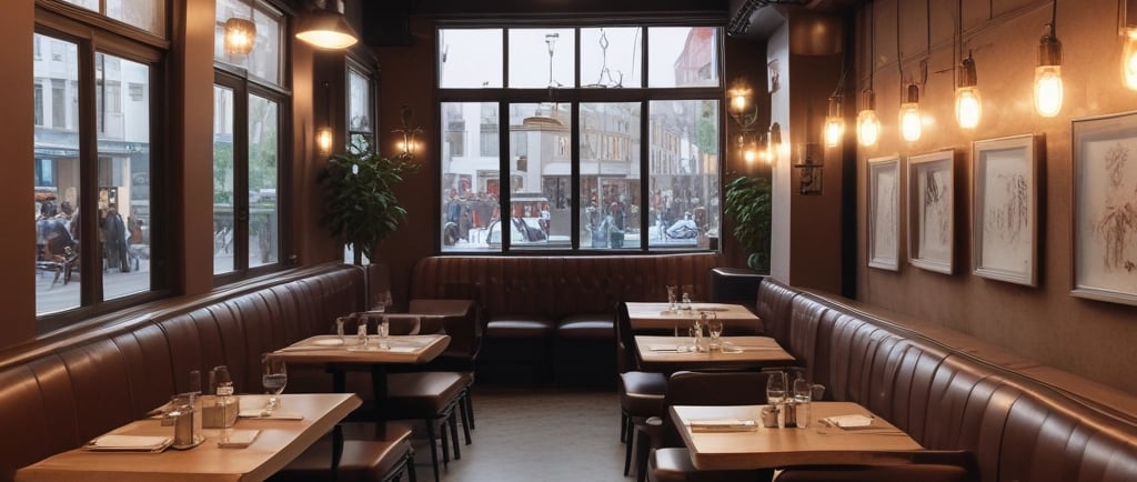 Traitement acoustique restaurant avec panneaux absorbants au plafond pour réduire le bruit