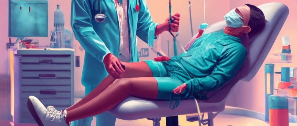 a doctor and patient in a hospital room