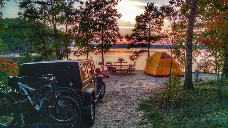 a tent pitched up in a campsite