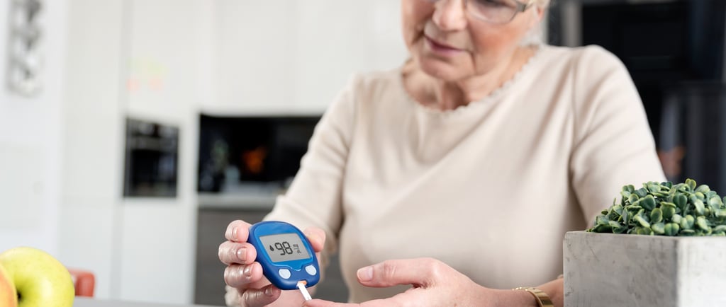A DIABETIC PATIENT CHECKING SUGAR LEVEL