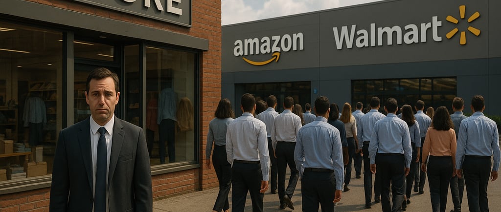Customers leaving a company and going to Amazon and Walmart