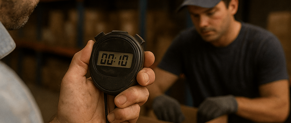 a man holding a digital thermometer in his hand