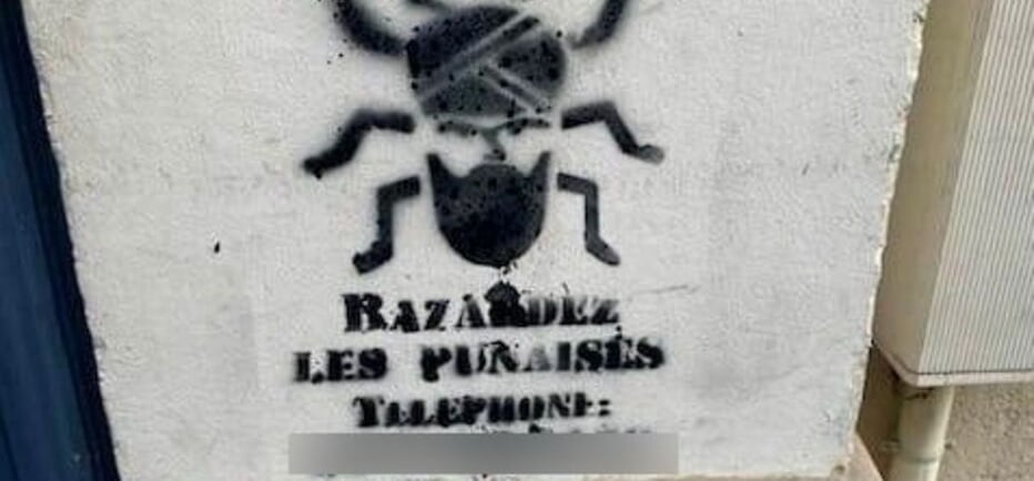 Tags raciste à Paris contre un dératiseur d'origine Maghrébine