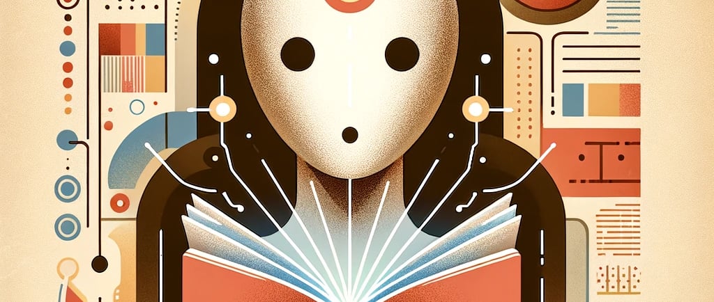 una imagen de un robot leyendo