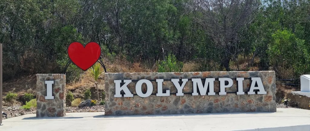 a sign that says i love kolympia