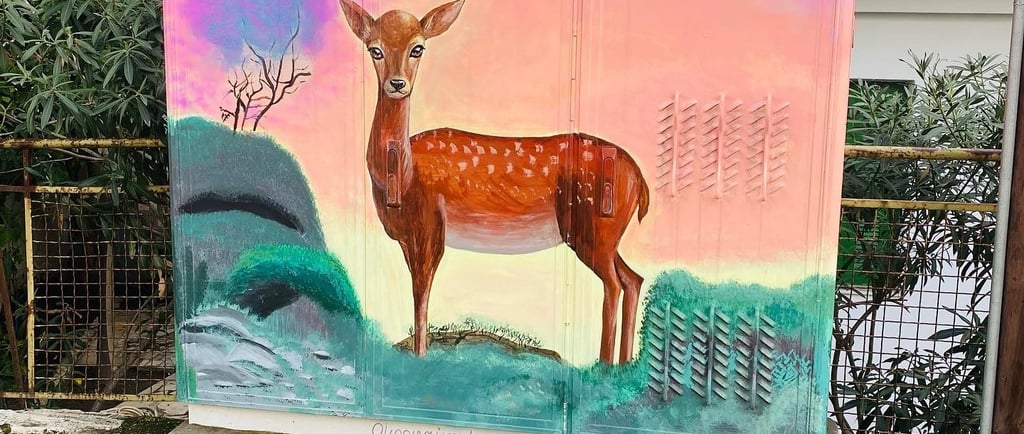 electric box with a deer on it