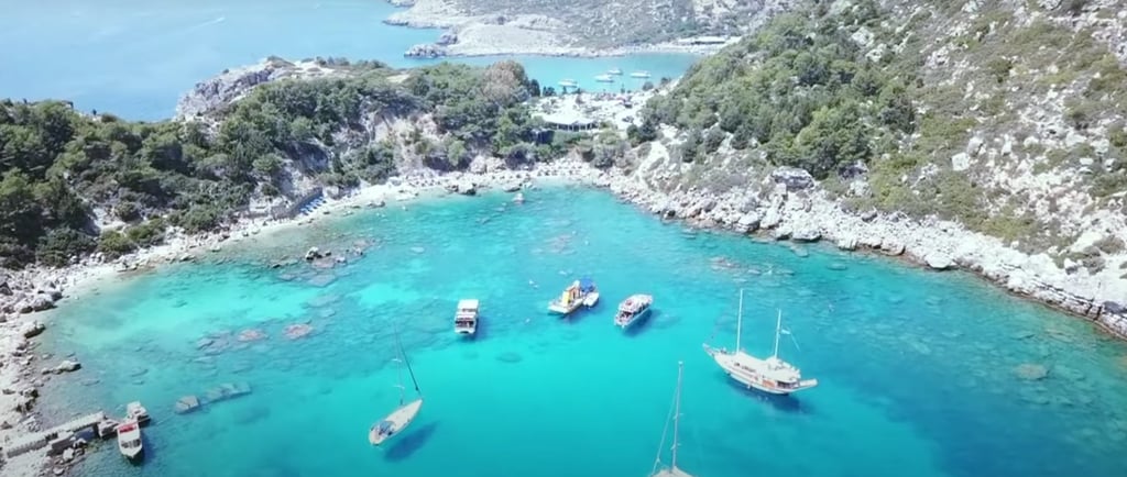 Anthony Quinn Bay in Rhodes Greece