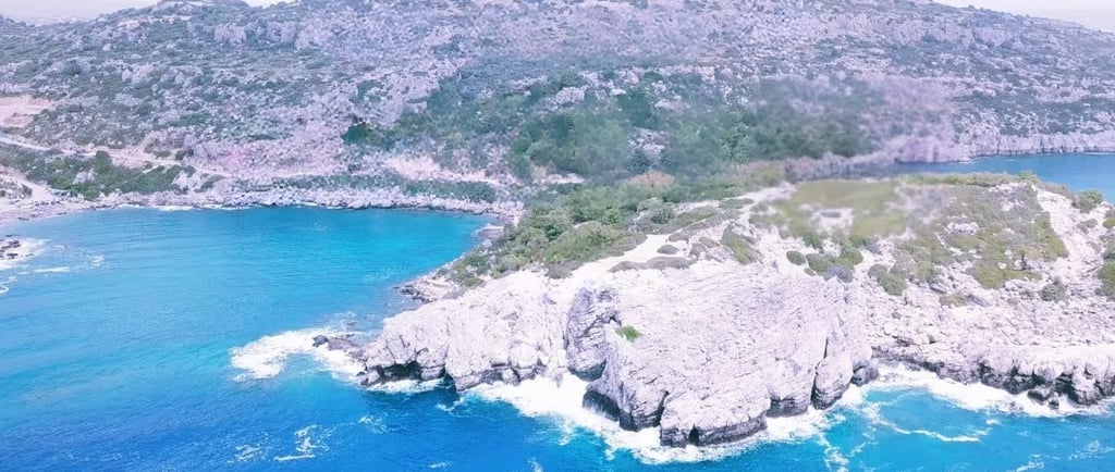 ladiko bay and anthony quinn bay scenic view