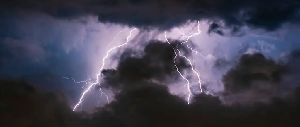 white clouds over the sea