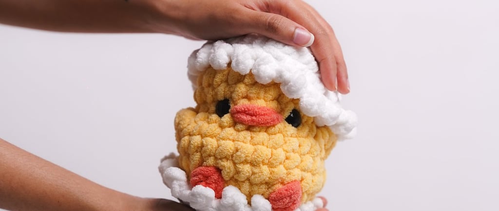 a newly hatched chick plushie