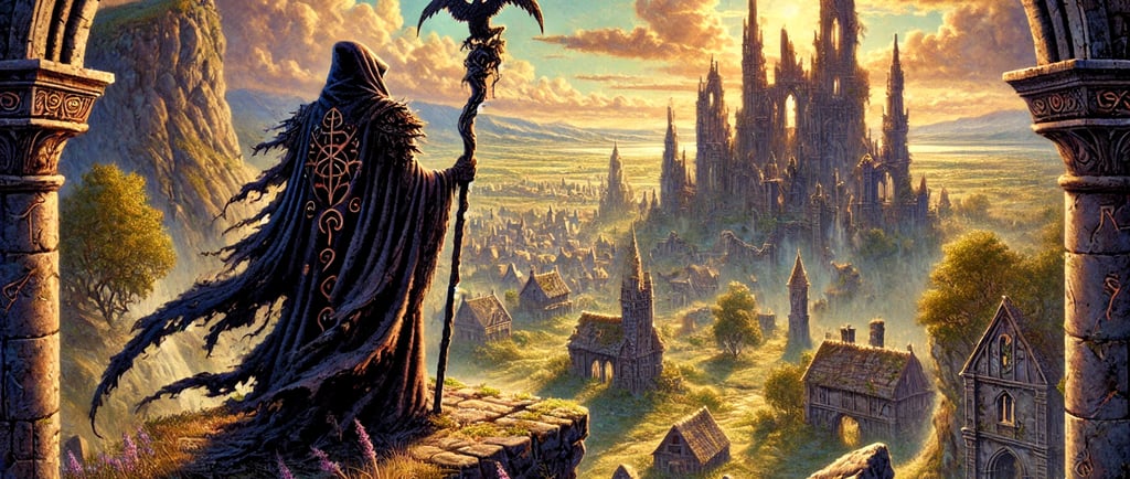 Anuheim - Warlock Looking Over Ruined City
