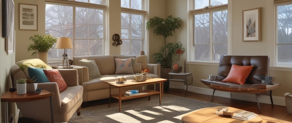 multi-colored village on mountain near body of water