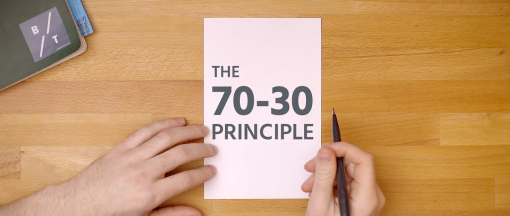 The 70 30 rule for creators
