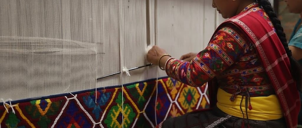 Tibetan Hand Knotting at Himalaya Carpet Industry