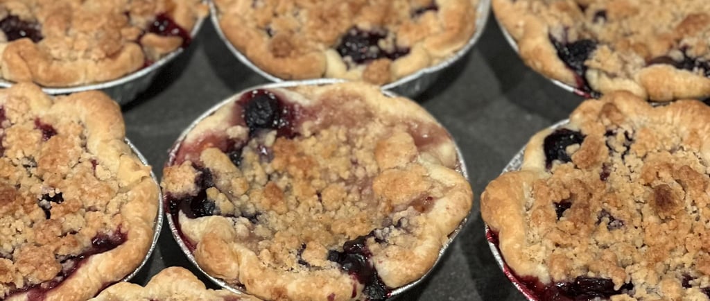 cherry peach Amaretto pie
