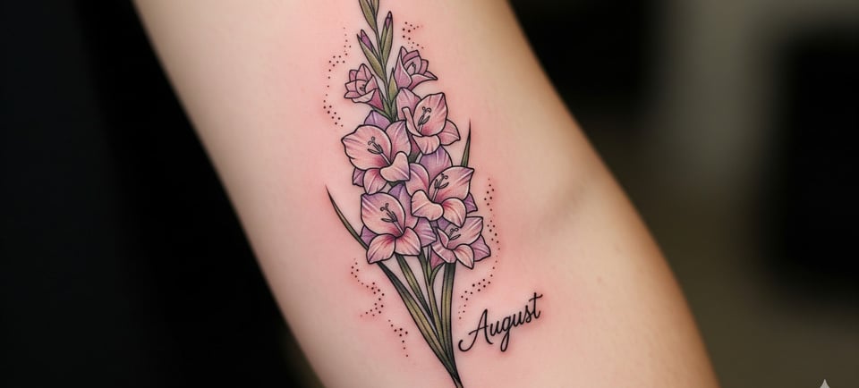 august tattoo close up
