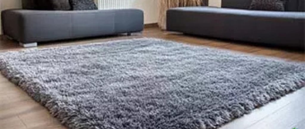 Nettoyage tapis shaggy gris dans salon à Toulouse par NetT