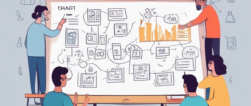 man writing on white board