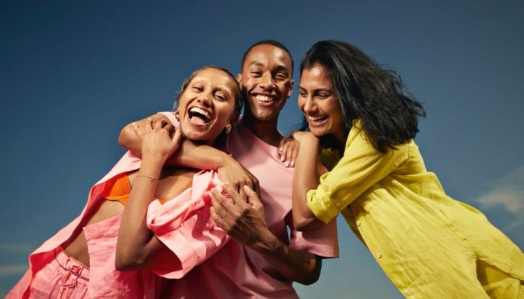 a group of friends having fun in the sun