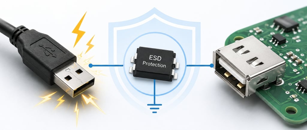 ESD protection of USB ports