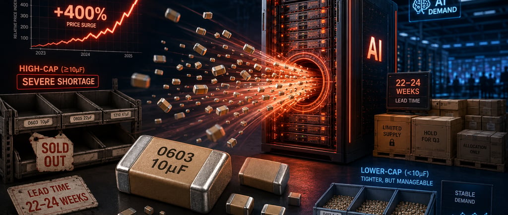 High-Capacitance MLCCs Are Up 400% and Sold Out