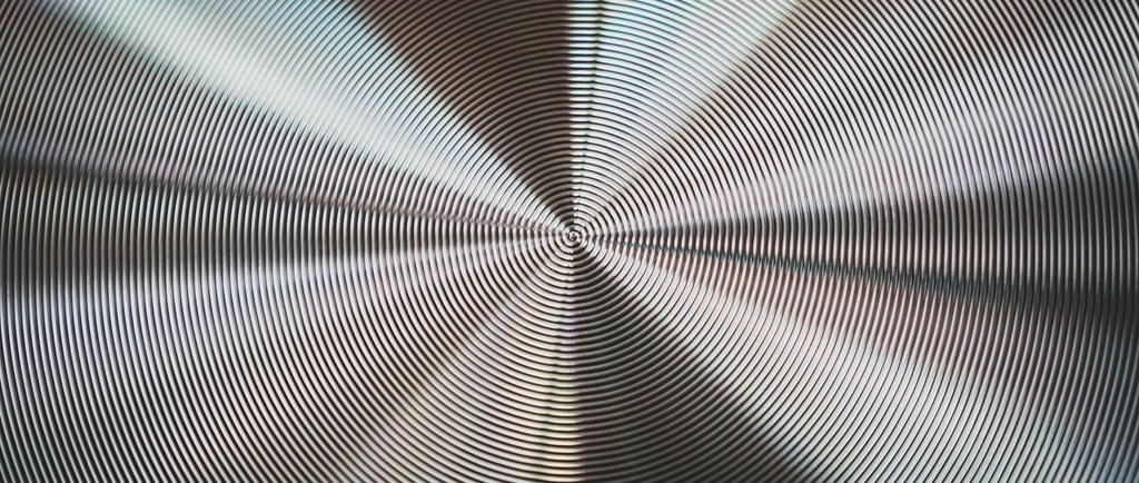 metal surface of electronics