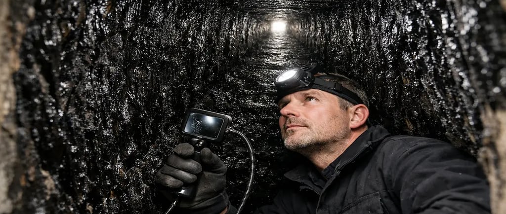 Diagnostic de bistre dans une cheminée par un ramoneur professionnel à Nantes (44)