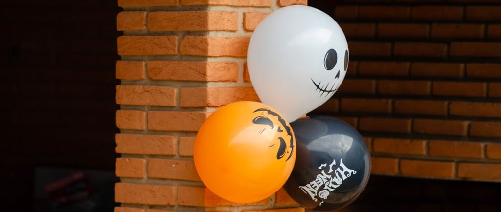 decoración con globos en otoño para fiestas