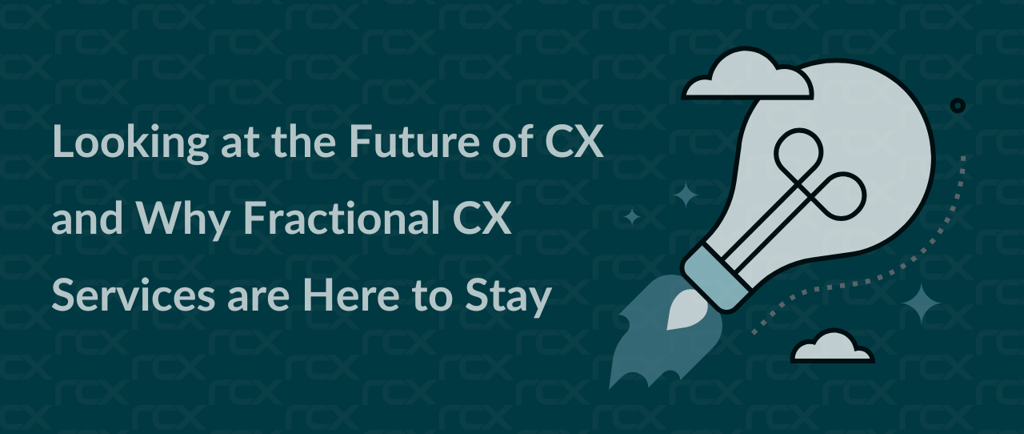Image with a lightbulb and caption of looking at the future of cx consulting services.