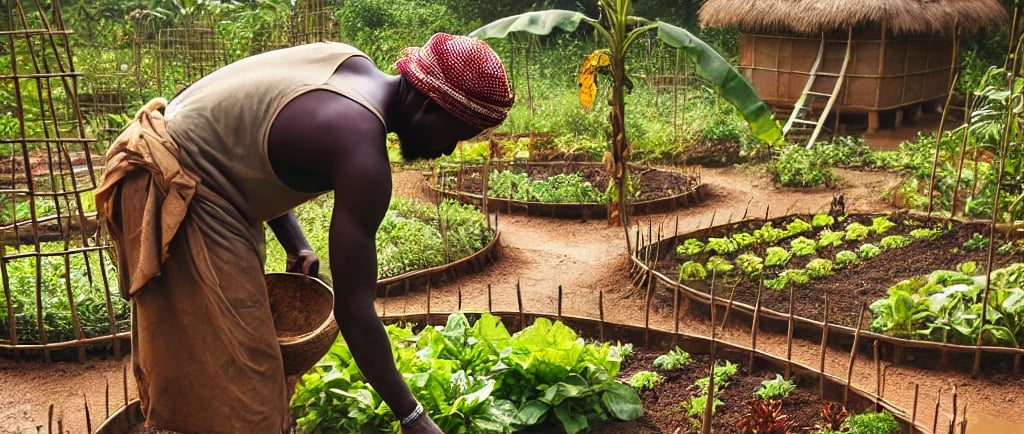 Le quotidien d'une ferme en permaculture au Togo, Aménopé.